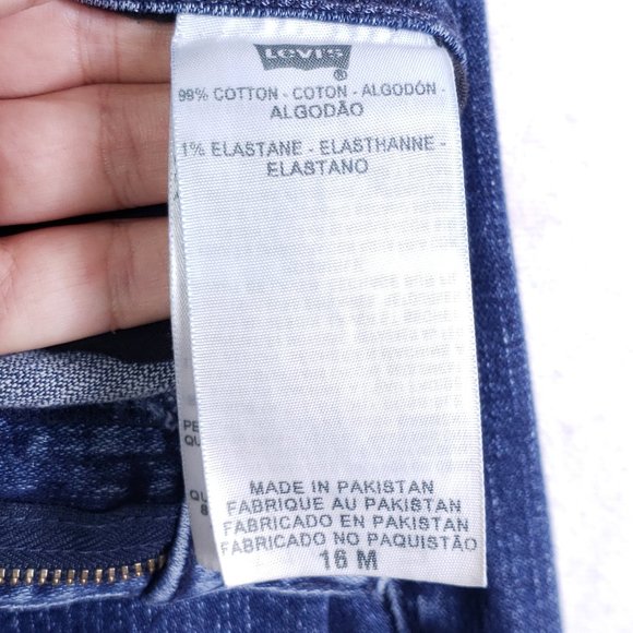 Levi's Women's 16M (33x29) Mid Rise Skinny Jeans, Medium Wash Blue Stretch Denim - Picture 6 of 9